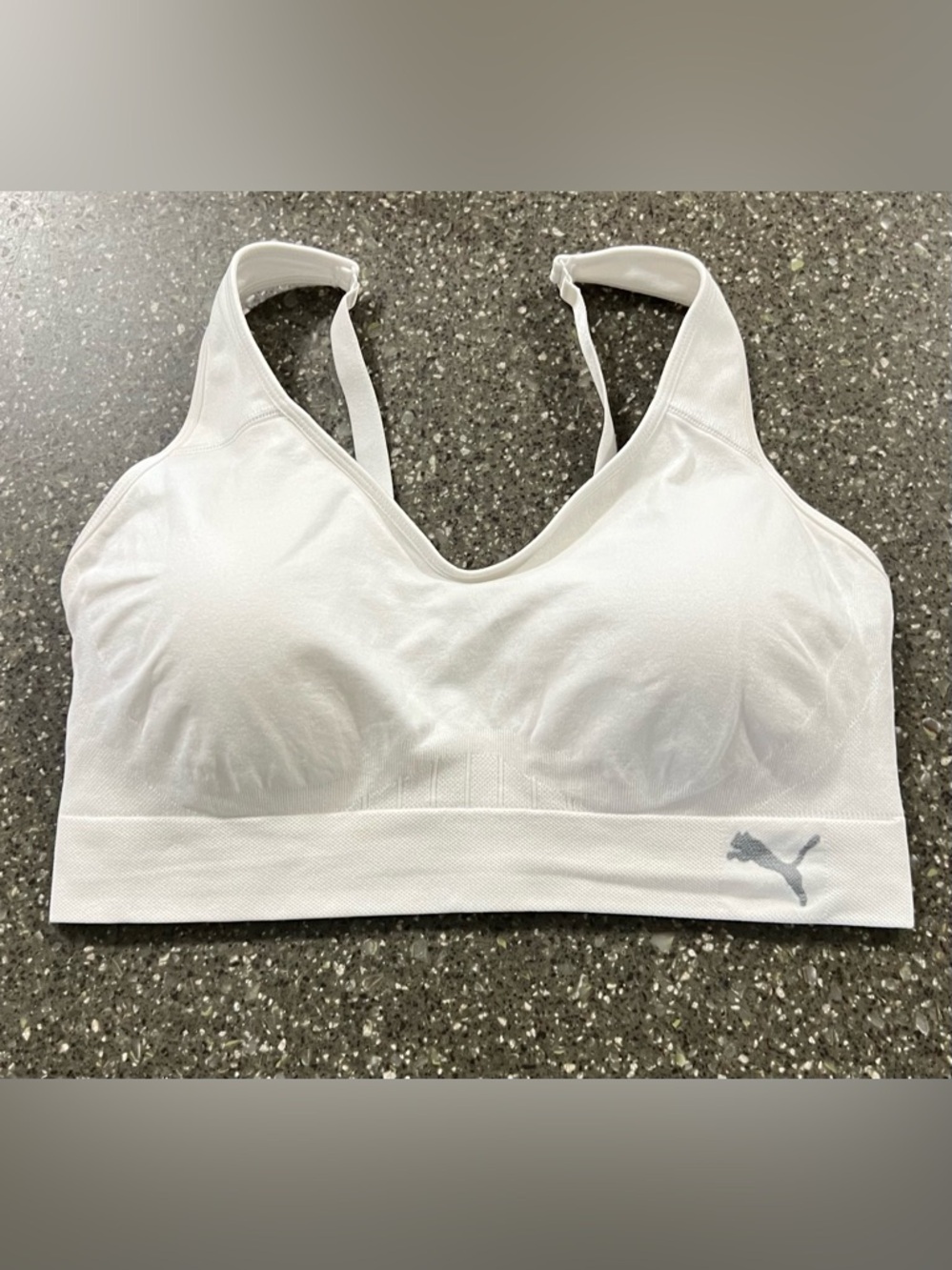 BUNDLE 3 Piece Set Puma Seamless Sports Bras - Black White Lavender Activewear - Picture 12 of 16